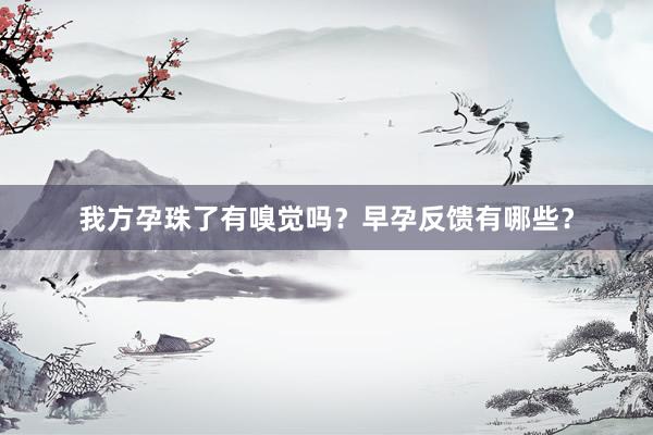 我方孕珠了有嗅觉吗？早孕反馈有哪些？